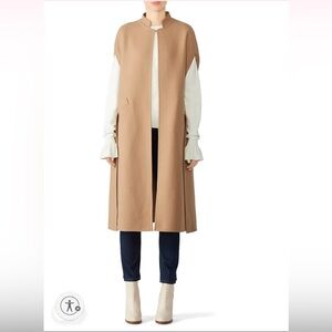 MARYLING Long Tan Sleeveless Coat